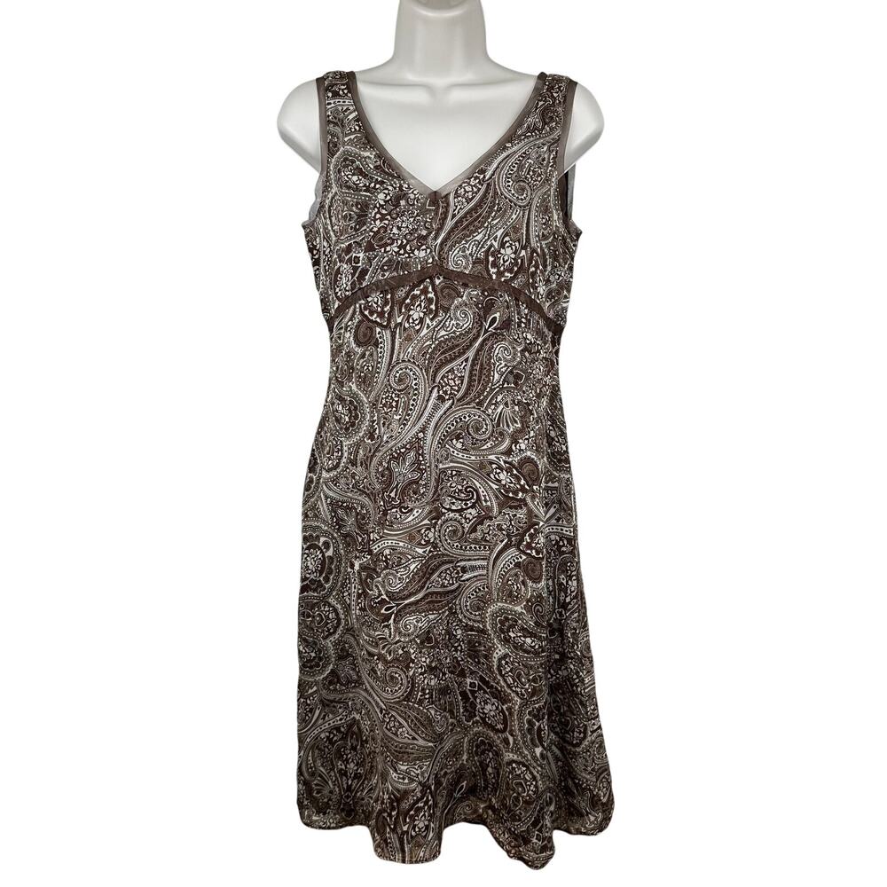 Old Navy Y2k Baby Doll Dress Mesh Sleeveless Paisley Brown 1 / 2 Forest Fairy